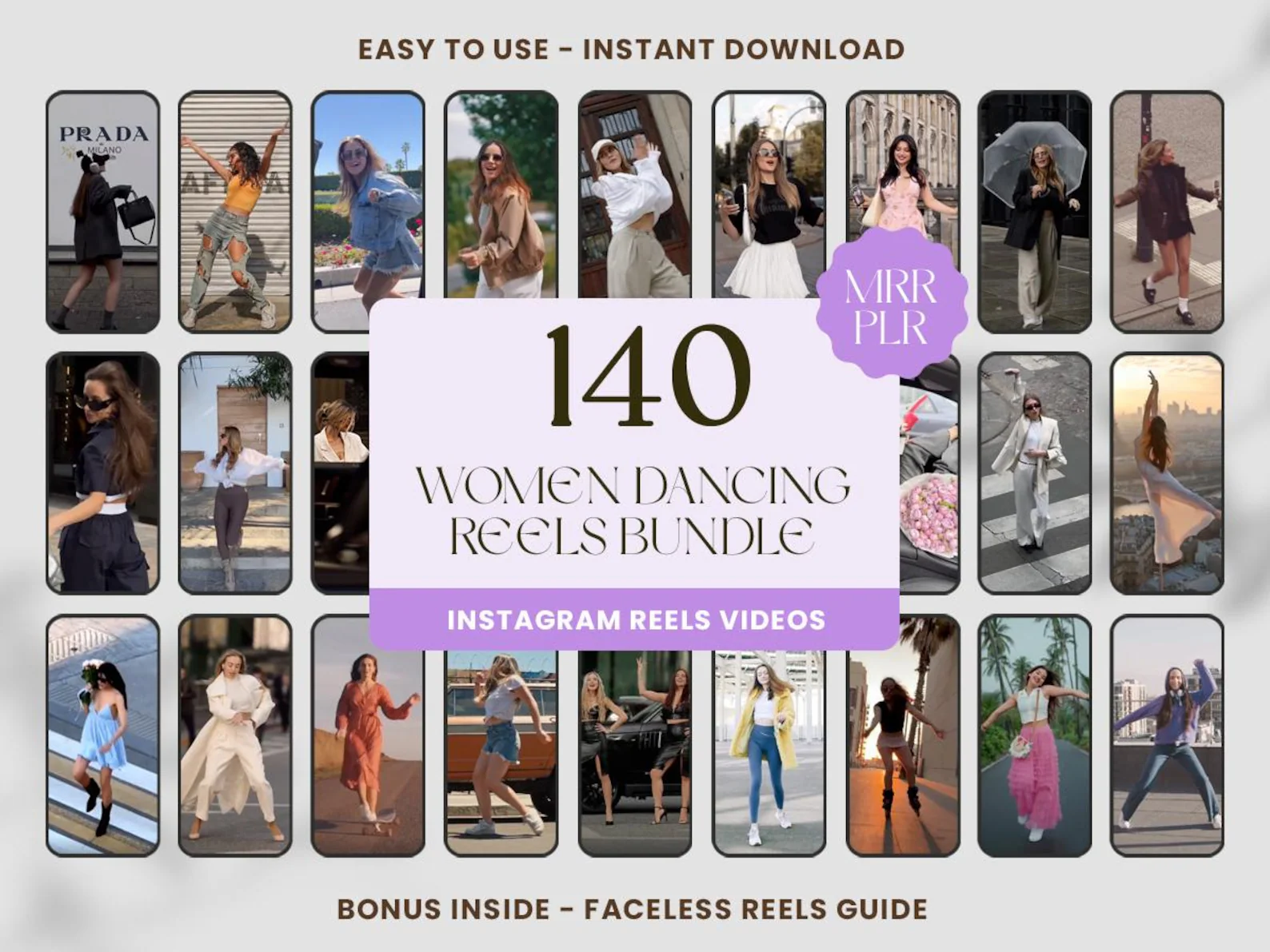 140 Women Aesthetic Reels Bundle, Aesthetic Reels